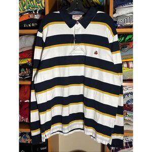 Brooks Brothers Striped Ruby Polo Long Sleeve Shirt